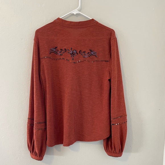 Free People Sundance Kid Henley Top - Picture 3 of 4